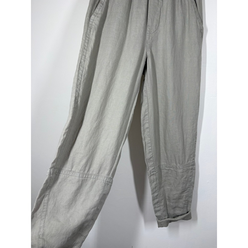 Everlane Womens Linen Barrel Pants XXS Grey Elastic Waist Minimalist Lagenlook - Picture 5 of 13